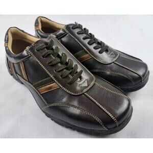 Steve Madden Men’s Size 8.5 Brown Leather Casual Fashion Sneakers Lace Up Shoes